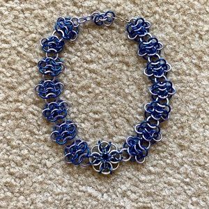 Artisan Chainmail Flower Choker